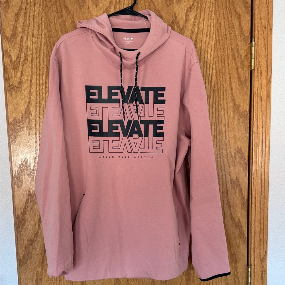 Old Navy Pink Hoodie with Black Graphic